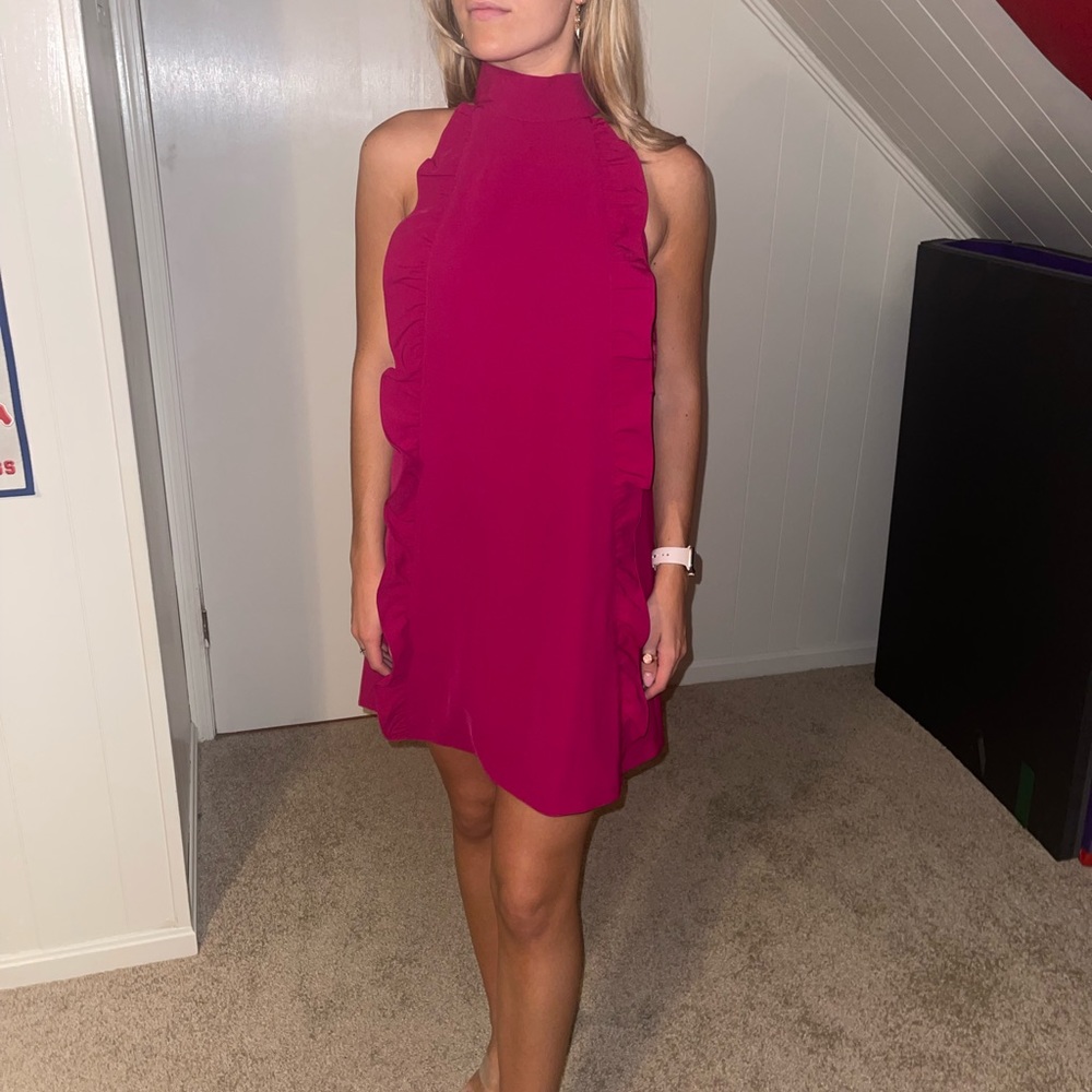 Deep Pink halter neck tunic dress NWT Ted Baker